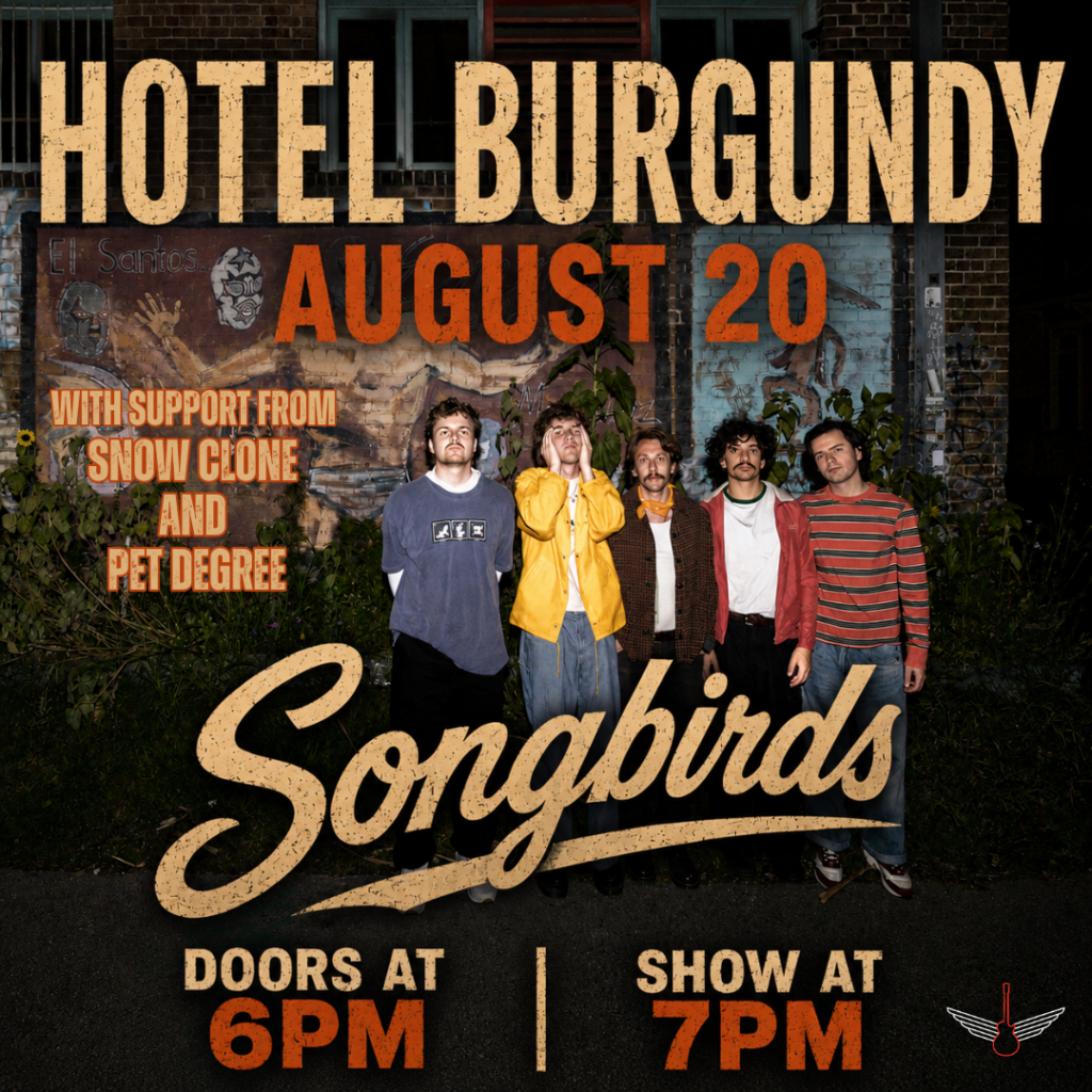 Hotel Burgundy, Snow Clone, and Pet Degree Live in Chattanooga August 20 at Songbirds.